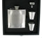 personnalisé en acier inoxydable 170,1 gram Flasque d alcool 2 tot Tasses Entonnoir en boîte en bois Noir massif Flc15