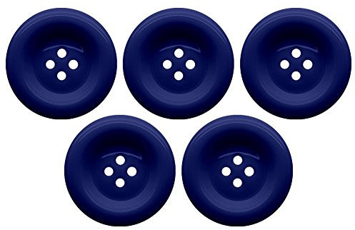 Soul-Cats Knopfset in verschiedenen Farben und Größen Kunststoff bunt, Größe: 30 mm;Farbe: dunkelblau