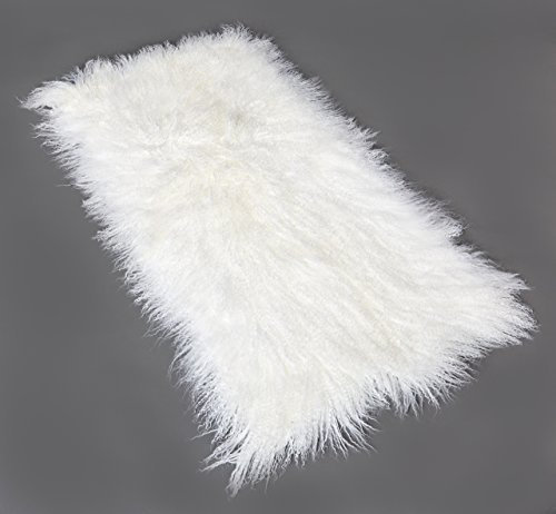 Reissner Lammfelle Tibet Lammfell Auflage TP1 60x120cm Farbe weiß-weiß JAY02 TP1