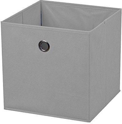 2 Stück Faltbox Hellgrau 28 x 28 x 28 cm Aufbewahrungsbox faltbar