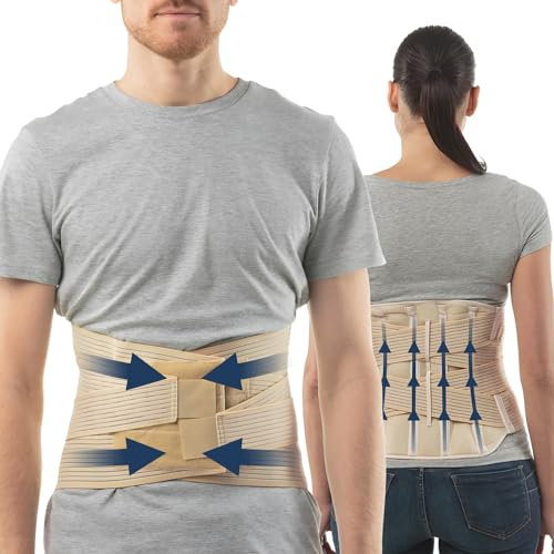 aHeal Fascia lombare supporto schiena | Fascia elastica lombare per donna e uomo | Busto ortopedico lombare | Fascia schiena lombare ortopedica | Fascia lombare donna | Taglia 5 Pelle