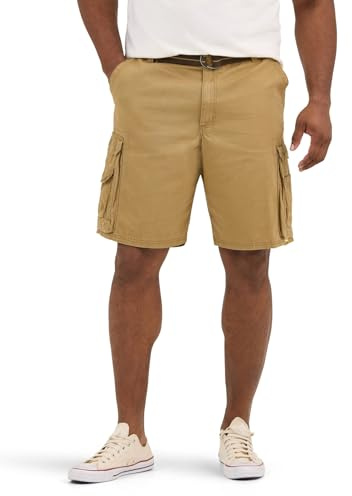 Lee mens Big & Tall Dungarees New Belted Wyoming Cargo Shorts, Bourbon, 52 US