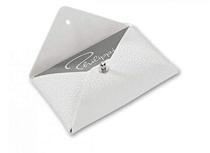 Philippi Letter Kartenetui, weiß PU, 10 x 6,5 cm