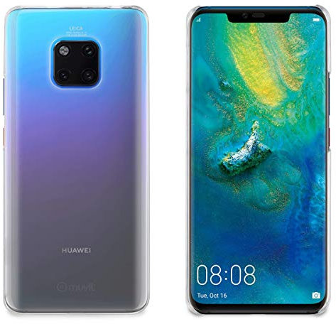 Muvit Pack Huawei Mate 20 Profunda Cristal Transparente + Protector Pantalla Vidrio Templado Curvo Marco Negro