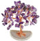 mookaitedecor Améthyste Arbre de Vie Decoration,Polie Pierres et Cristaux & Socle en Tranche de Agate Géode Naturelle Guérison Déco