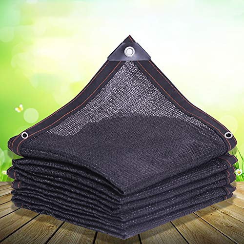 Toldo Parasol Camping, Jardin,Malla Sombreo,con Ojales,Vela Rectangular Negra,Sombra UV,Prueba Polvo,Invernadero Transpirable,Patio,Red para Césped,Terraza,3x4m(10x13ft)