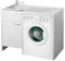Inbagno Lavatoio e Coprilavatrice con Mobile in PVC 109x60x85 cm Bianco Vasca Sinistra