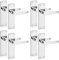 XFORT Polished Chrome Lever Latch Door Handle - Victorian Flat Door Handle Sets - Ideal for Internal Door Handles, 4 Pairs