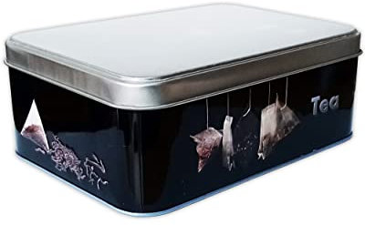 Edco Tea Box Tea Metal Tea Tin Storage Tin Biscuit Tin Tea Box Storage Container Tea Coffee Box Storage 59