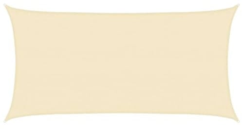 vidaXL Sonnensegel Sonnenschutz Windschutz Sonnendach UV Schutz Sonnenschutzsegel Schattenspender Garten Terrasse Balkon 160g/m² Creme 3x6m HDPE
