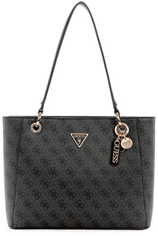 GUESS Damen Noelle Kleine Noel Tragetasche, Schultertasche, Kohle-Logo