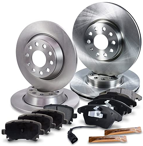 ATEC Germany Bremsenset inkl. Bremsscheiben Vorne Ø 312 mm Belüftet + | Kompatibel mit: AUDI A3, A3 Cabriolet, A3 Sportback, SEAT ALTEA, LEON, SKODA OCTAVIA II, OCTAVIA II Combi, SUPERB II