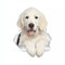 MACMRD Auto Aufkleber 17,5 * 14 cm Golden Retriever 3D-Hundeaufkleber Für Autodekor Wasserdichter Aufkleber