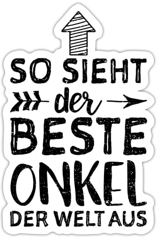 DesignsByJnk5 Sticker Unisex Familie | So Sieht Der Best Onkel Der Welt Aus Aufkleber Onkel Spruch | Patenonkel lustige Sprüche Autoaufkleber Geschenkidee Familie