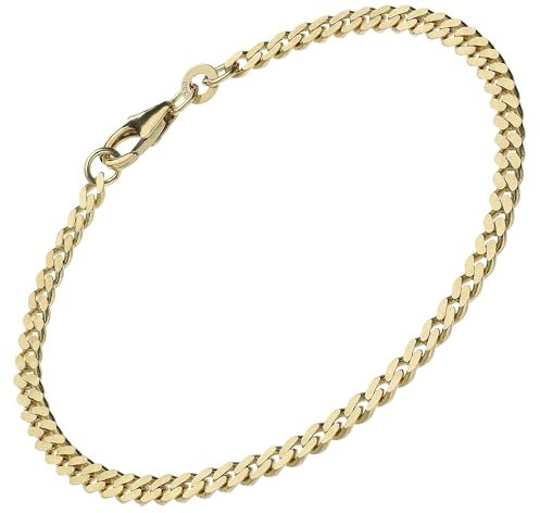 trendor Damen-Armband Gold 333 / 8K Panzerarmband 3,4 mm breit zauberhafte Goldschmuck für Frauen, zeitlose Geschenkidee, 15292-18,5 18,5 cm