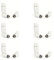 Hot Flow White (Pack of 6) Cascade Corner Modern TRV Thermostatic Radiator Valve (Pair) Includes A Corner TRV Body & One Lock Shield. for Quick & Easy Temperature Control. Perfect for Energy Saving.