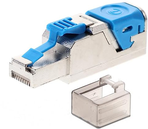 Mikikit 8-port-pass-through-steckverbinder Cat 7/8-modularstecker Werkzeuglose Crimp-buchsen für Netzwerkkabel