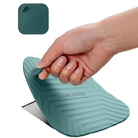 MAOYONG Cubierta de Drenaje de Ducha, tapón de bañera – Cubierta de Drenaje Cuadrada de Silicona para baño, tapón de Drenaje de bañera, tapón de Drenaje de Fregadero de Cocina Verde Oscuro, 1