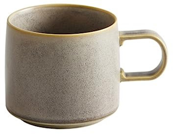 PIPONS Tea Cups Mugs Mugs Breakfast Mug Fruit Plate Household Ceramic Coffee Cup Mug Cutlery Set Coffee Mugs Cappuccino Cups (Color : A, Size : 401-500ml)