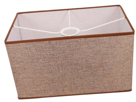 OSALADI Pantalla De Lámpara De Mesa De Tela Pantalla De Tapa Dura Pantallas De Lámparas Colgantes Cubierta De Pantalla De Lámpara Cuadrada Vertical Hierro Forjado E27 Carcasa De La Lámpara