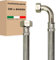 Flexschlauch DN19-3/4 Edelstahl Panzerschlauch Sanitär Hauswasserwerk - Made in Italy (1 ÜM x 3/4 BOGEN, 200 cm)