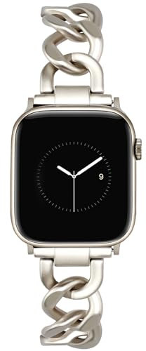 JR.DM Metall Band Polarstern Kompatibel mit Apple Watch Armband 38mm 40mm 41mm 42mm 44mm 45mm 46mm, Einkettiges Elegant Damen Metallarmband Ersatz für iWatch Series 10/9/8/7/6/5/4/3/2/1/SE/Ultra