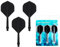 FOX SMILING Dartpfeil Schäfte 3PCS Dart Flights und Shafts in einem 2BA Thread 1 Piece Dart zubehör Flight Set (Black)