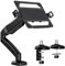 WALI Laptop Mount for Desk, Dual-purpose Laptop Arm Mount for 11.6 - 17.3 Notebook and 17-32” Monitor, Laptops Holder Arms Hold up to 9 kg, Laptops Bracket with Gas Spring Arm (GSMP001LP), Black
