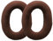 kwmobile 2x Earpad Compatible with Sennheiser HD515 / HD555 / HD595 / HD518 - Replacement Velour Earpad Cushion for Headphones - Brown