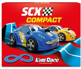 SCX - Compact Circuit - Komplette Rennstrecke - 2 Autos und 2 Controller 1:43 (Kids Race)