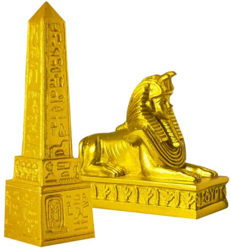MAGICLULU Ägyptische Sphinx-Statue, Sphinx-Statue, ägyptische Pyramidenstatue, Harz, altägyptische Sphinx-Gott-Skulptur für Schreibtischregal