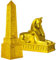 MAGICLULU Ägyptische Sphinx-Statue, Sphinx-Statue, ägyptische Pyramidenstatue, Harz, altägyptische Sphinx-Gott-Skulptur für Schreibtischregal