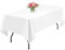 1 Packung Weiß Polyester Tischdecken,153 x 260 cm rechteckige Tischdecke, waschbar und wiederverwendbar, Flecken- und knitterfest, für Hochzeit, Party, Bankett, Camping, Restaurant, Dekoration