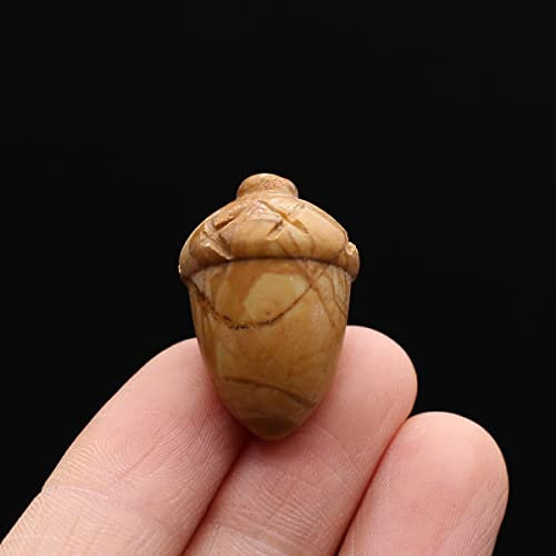 Tannenzapfen-Statue, Ornament, natürlicher Opal-Achat, Flash-Labradorit, geschnitzte Kristalle und Steine, Aquarium, Garten, Heimdekoration Voller Textur ( Color : Yellow Stone , Size : One Size )