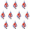 AZ FLAG - Lot de 10 Drapeau De Table Royaume-Uni 21x14 cm - 10 Petits Drapeaux Anglais - Uk - Grande Bretagne De Bureau 100% Polyester Avec Hampe De 25cm Et Socle En Plastique Noir