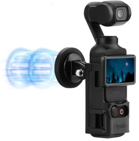 BRDRC Pocket 3 Magnetische Halterung, Magnethalterung, Erweiterungsadapterhalter mit Kaltschuh am Auto, Geländer, Kühlschränke für DJI Osmo Pocket 3 Creator Combo Griff Zubehör