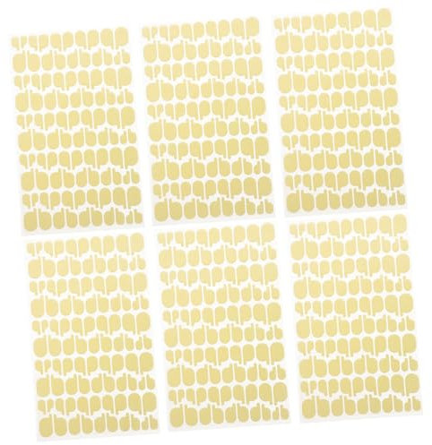WOONEKY 6sheets Nail Art Stand Stickers French Tip Stickers Double-sided Tape Nail Tips Supplies