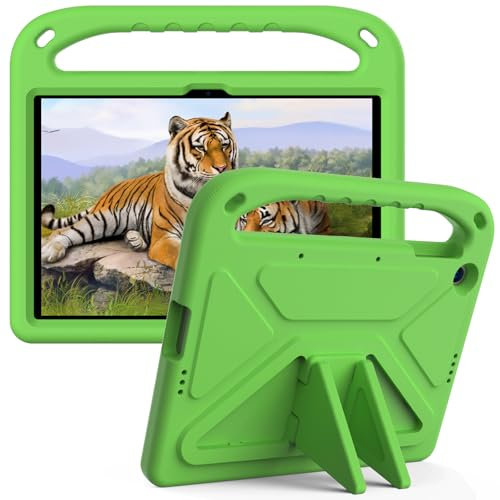 Eabhulie Carcasa para Honor Pad X8 10.1 Antigolpes Funda de EVA con Asa y Soporte, Cubierta Ligera y Antideslizante para Niños Verde
