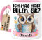 Tassenliebling® - Eulen Tasse - Ich Mag Halt Eulen, Ok? - Rosa - Eulen Geschenke für Eulenliebhaber Fans - Beidseitiger Druck - Tierliebhaber - Lustige Tasse 330ml Keramik