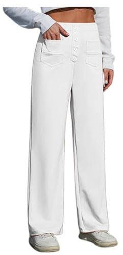 Jean Baggy Taille Haute Pantalon Large Femme Blanc Jeans Slim Taille Haute Femme Jean Mom Femme Enceinte Jean Palazzo Femme Survetement Blanc Femme Jean Skinny Taille Basse W29 Taille FrançAise