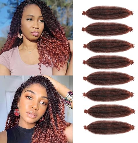 Marley Twist Afro Twist Hair Extension - 24 Inch Pre-Separated Springy Kinky for Braiding - Pack of 3
