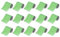 sourcing map 7200 PCS Glass Mirrors Disco Ball Tiles Self-Adhesive Green Mirror Mosaic Tiles 5 x 5mm for Disco Ball, DIY Craft, KTV Decoration 15 Sheet