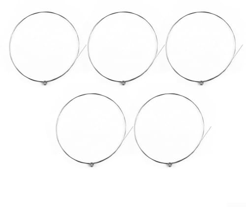 Corde per chitarra E-1st singole di ricambio in acciaio per chitarra acustica, confezione da 5 pezzi, argentate di alta qualità, calibri in acciaio tinta unita .012