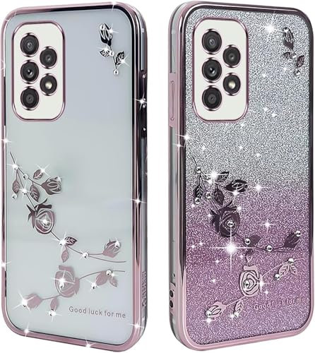 WOWUDI Coque iPhone 7 / SE / 8,Étui Transparente Bling Pailleté pour TPU Silicone Case à Paillettes Ultra Fin Transparent Antichoc,pour iPhone 7 / SE / 8- Rose