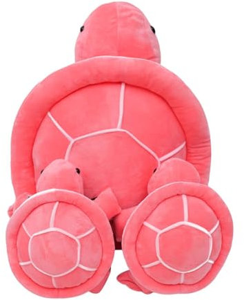 Baoblaze Snowboard-Hüftpolster-Schutzausrüstung, niedliche Schildkröte, bequem, bezaubernd, rosafarbenes Skating-Pad, Hüftschutz zum Skateboarden, L with Knee Pads