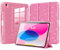 MoKo Custodia per iPad (A16) 11a Gen 11 2025/10a Gen 10,9 2022, Custodia Scintillante con Portapenne, Cover Sottile con Glitter Guscio Posteriore Trasparente, Auto Sveglia/Sonno,Rosa Glitterato