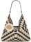 CorkAllin Sac de paille d'été 2025 Hobo Sac à bandoulière pour femme, sac fourre-tout léger et pliable pour voyage, travail, Noir , Large