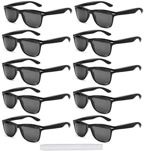 Herz Sonnenbrille Partybrille Set Herzform Brille JGA Brillen Herzbrille 90er Jahre Hippie Herzförmige Brille Herzchen Brille für Party Hochzeit Karneval Halloween 10 Stück