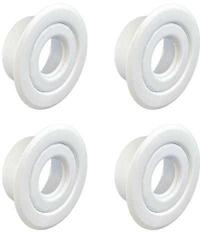 Versenkte Feuerregner Rosette 3/10.2 cm IPS - 2 Stück in Weiß - Tiefenverstellbereich bis 3/4 Zoll für Feuerregner Verkleidung