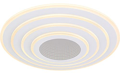 Smart Home Deckenleuchte LED CCT Wohnzimmer Smart Deckenlampe App Schlafzimmer, mit Fernbedienung dimmbar, 1x Smart LED 40W 3000-6500 Kelvin, DxH 42x6,7 cm